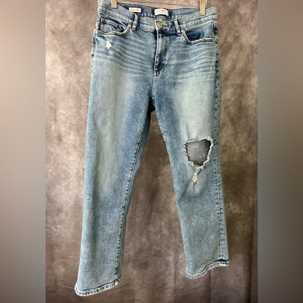Loft Outlet Straight Petite Jeans - Picture 3 of 10